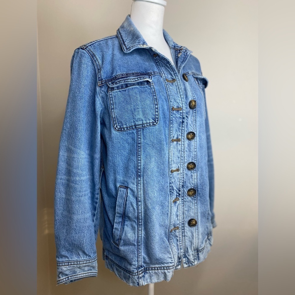 Free People Heritage Denim Shirt Jacket S/P - Picture 3 of 9